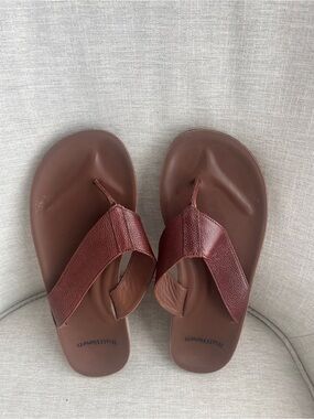 Ruff Hewn Russel Casual Leather Flip Flop Sandals - Women's Size 9